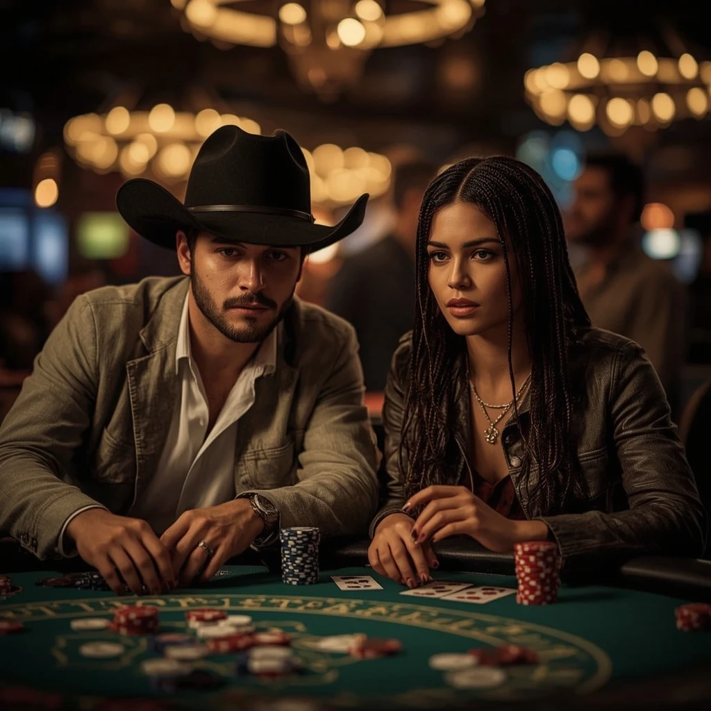 photo de deux joueurs de poker JACKPOT CITY CASINO