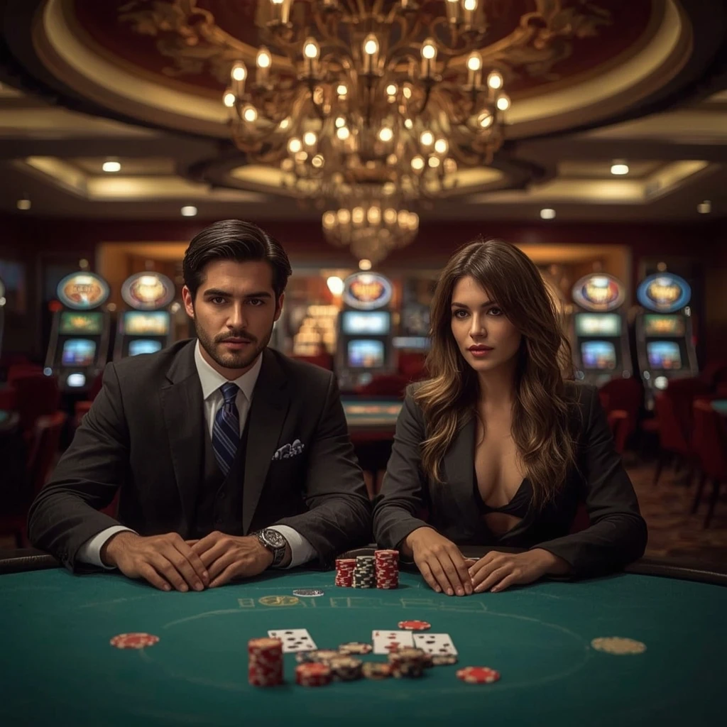 Deux joueurs de poker dans un Jackpot City Casino